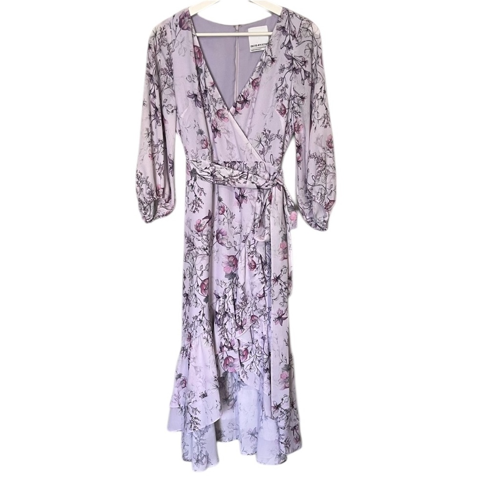 Lavender Floral High Low Dress XS